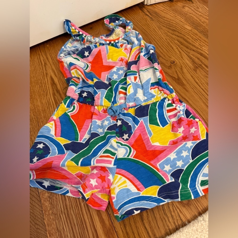 Mini Boden Girls Star Print Romper size 4-5 Years - Picture 6 of 9